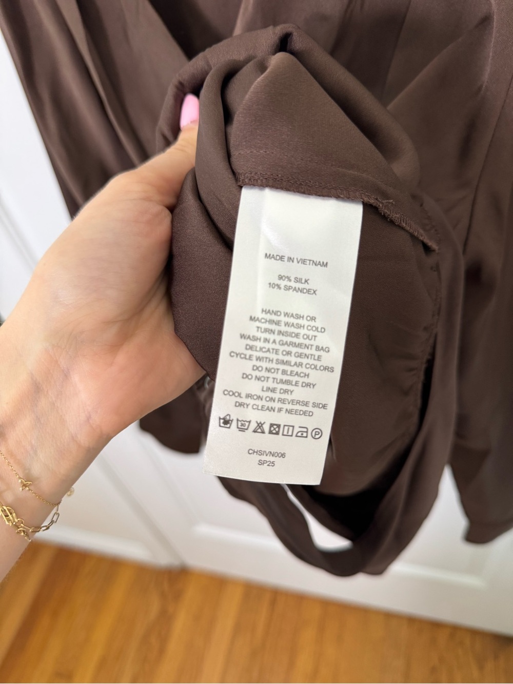 Quince Washable Stretch Silk Surplice Bodysuit M - Picture 6 of 8